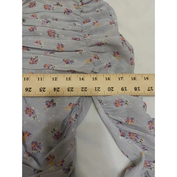 ZARA Sheer Lilac or pastel purple scrunches long sleeve size m - Picture 5 of 7